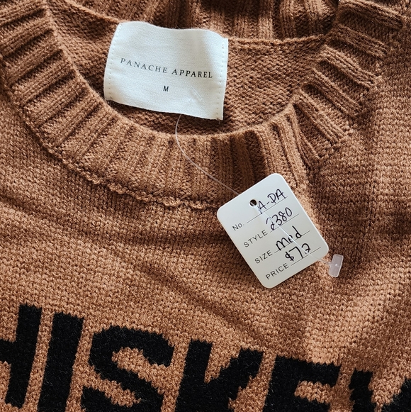 NEW PANACHE whiskey weather sweater in brown - Picture 9 of 10